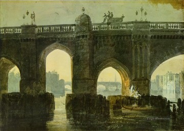 Turner Painting - Antiguo puente de Londres Turner